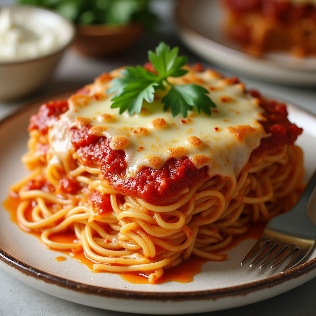 Cream Cheese in Baked Spaghett